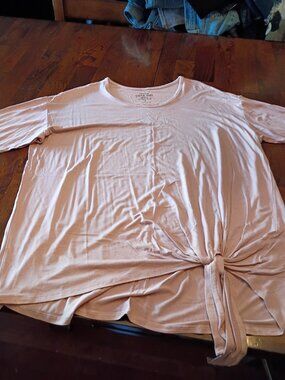 Torrid Super Soft Blush Pink Side-Tie T-Shirt